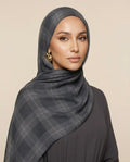 Slate Plaid Modal Hijab