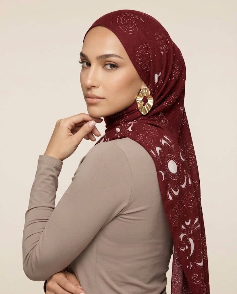 Burgundy Heritage Modal Hijab