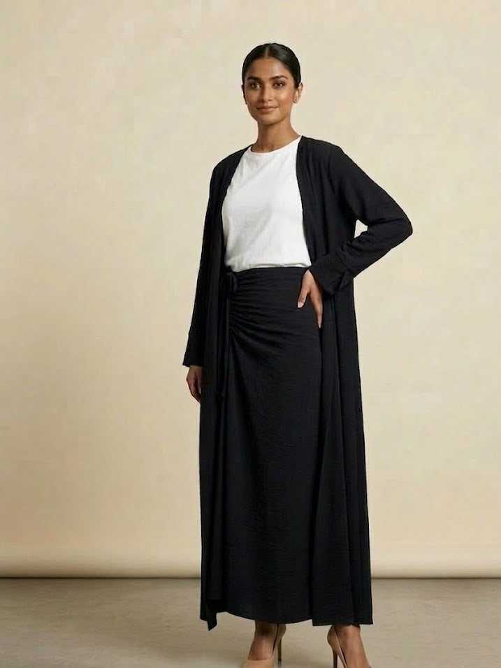 Elara Skirt -Cardigan Set (4 Colors)