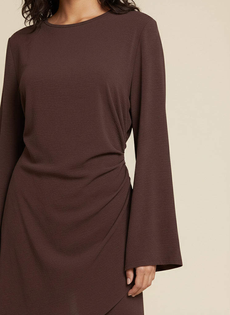 Hanan Asymmetric Ruched Two-Piece Set