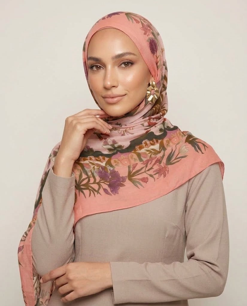 Rosewood Garden Modal Hijab