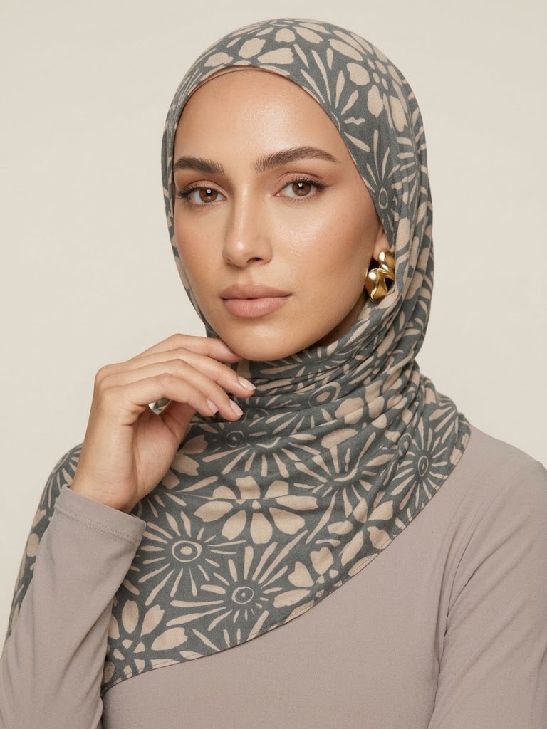 Forest Daisy Modal Hijab