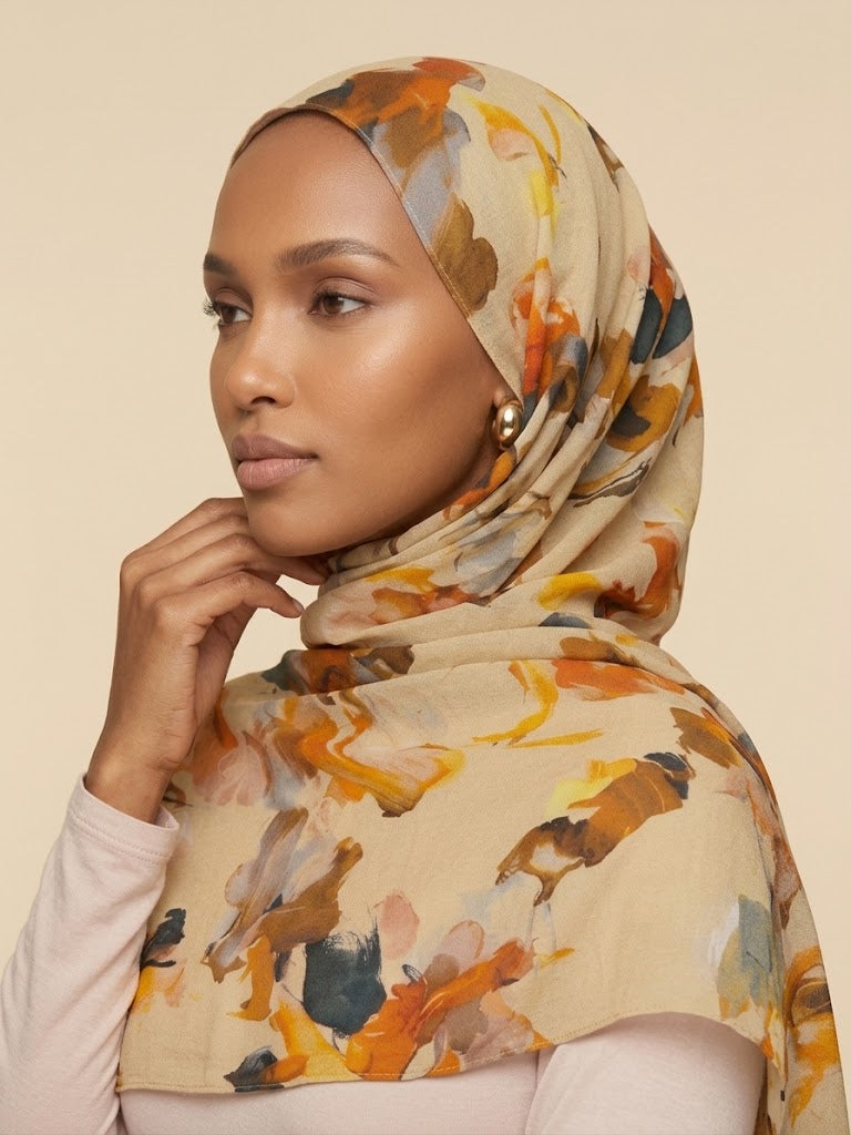 Autumn Garden Modal Hijab