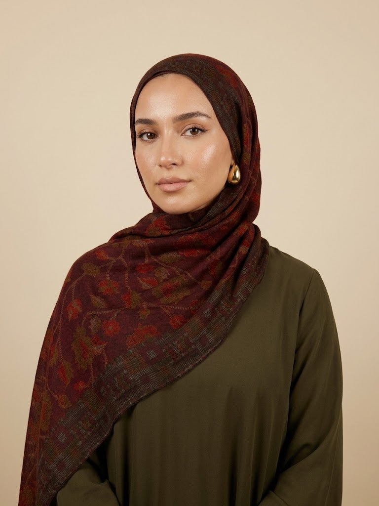 Vintage Merlot Modal Hijab