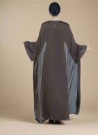 Azizah back tie dress with cape