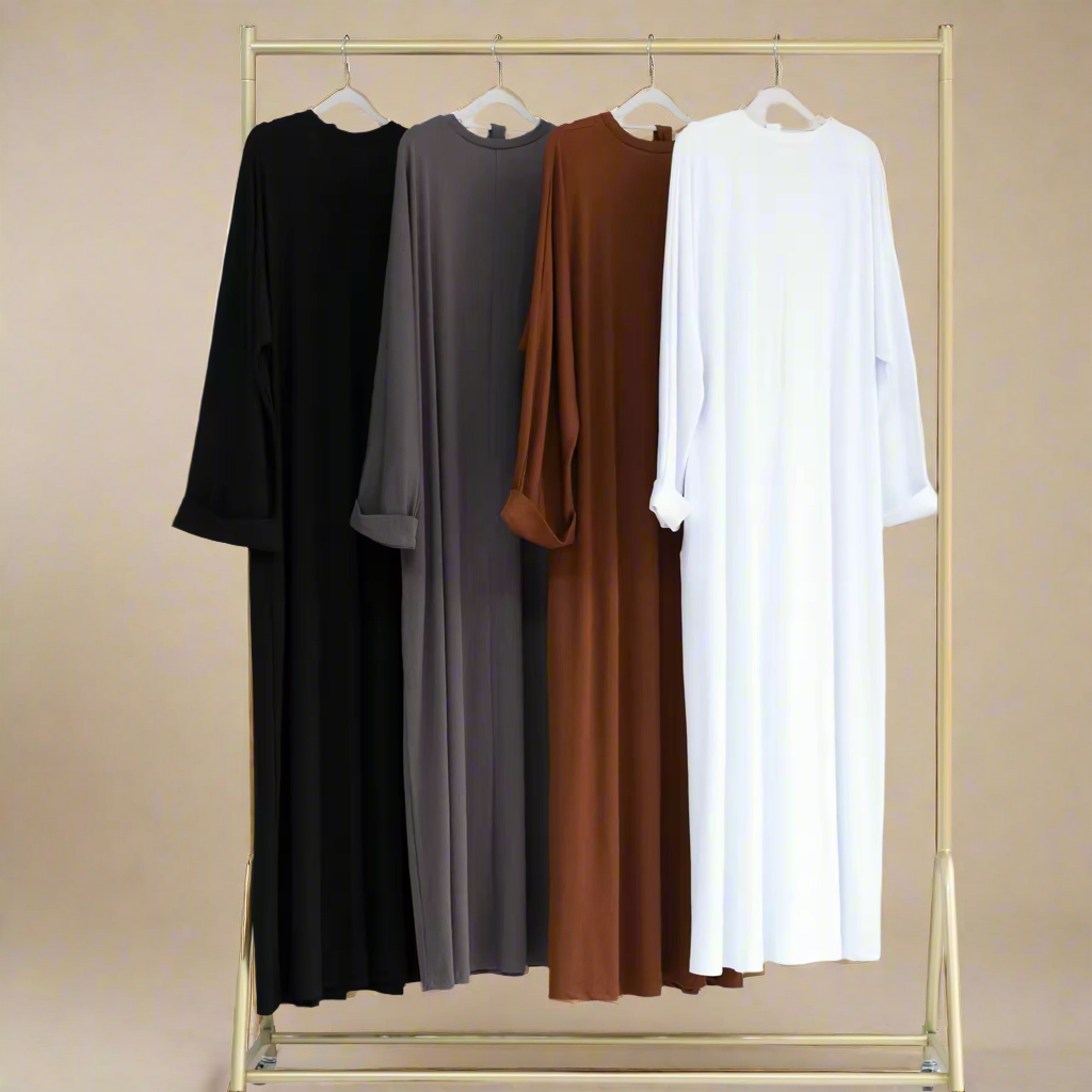 Zora Ribbed Abaya (4 Colors)