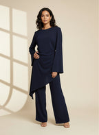 Hanan Asymmetric Ruched Two-Piece Set