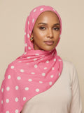 Rosewater Polka Modal Hijab
