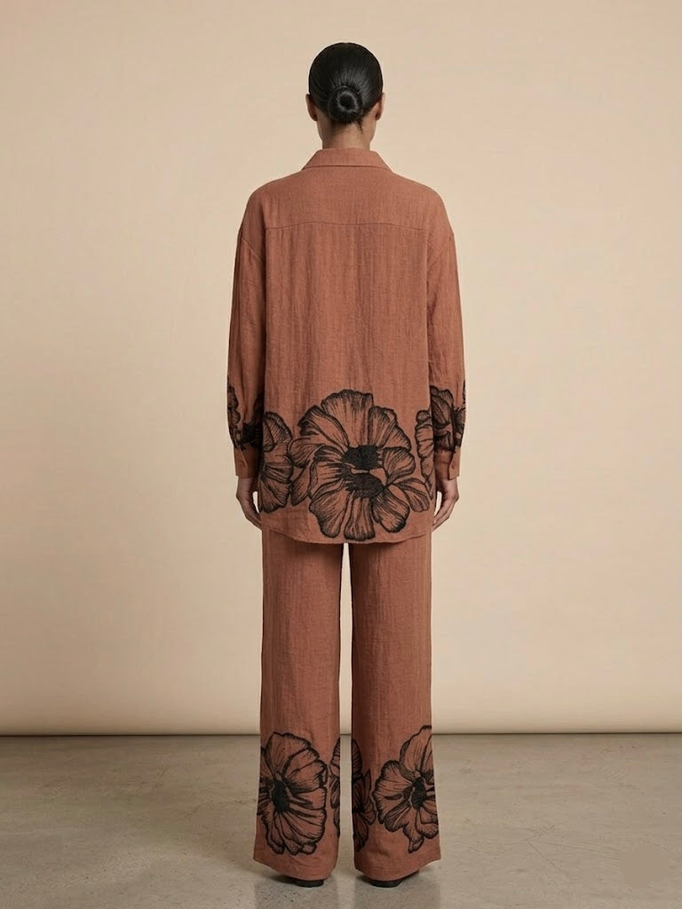 Fayona Embroidered Bloom Co-ord Set (2 Colors)