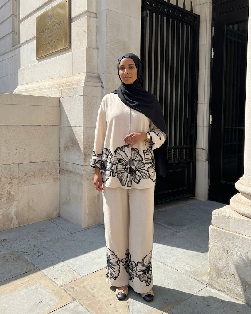 Fayona Embroidered Bloom Co-ord Set (5 Colors)