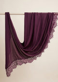 Mulberry wine Lace Modal hijabs