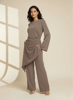 Hanan Asymmetric Ruched Two-Piece Set