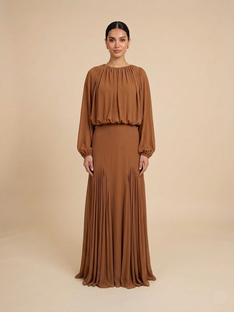 Lumiere Flowy Mesh Maxi Dress (2 Colors)