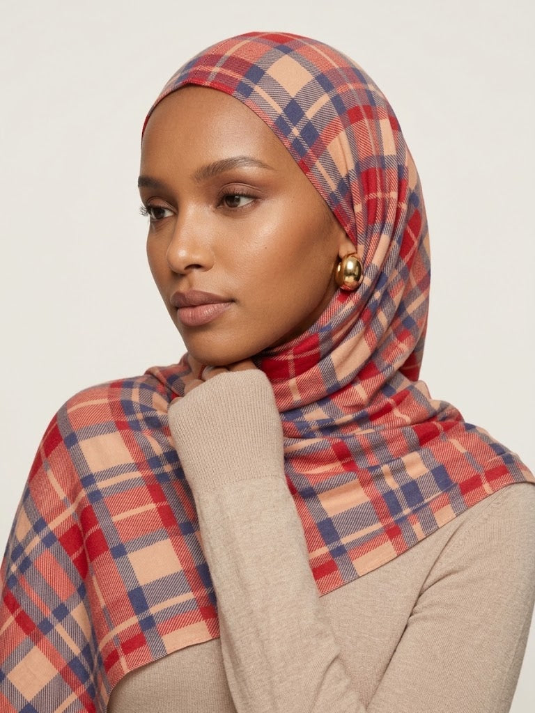Autumn Plaid Modal Hijab
