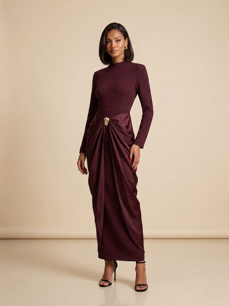 Layali Petal Dress - Black