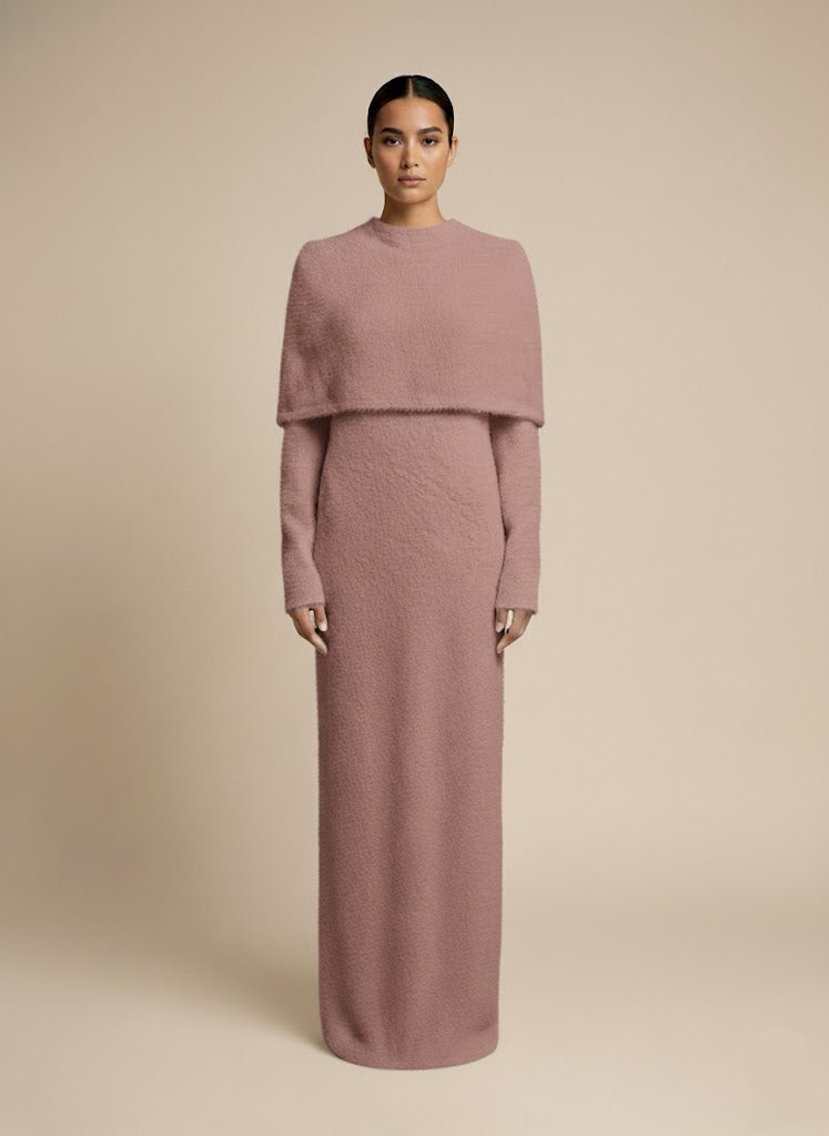 Zaina  Brushed Knit Maxi Dress Set