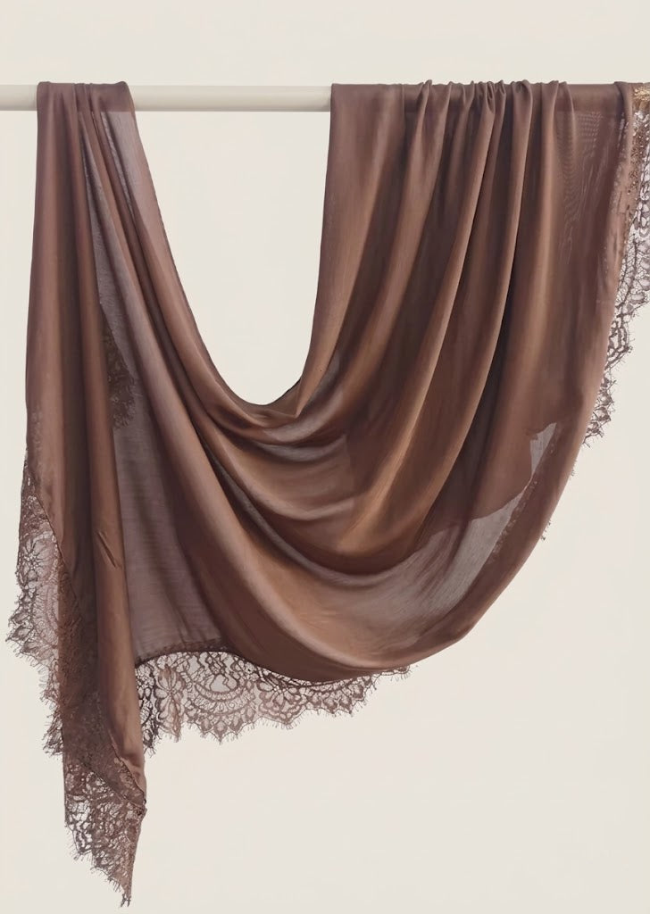 Mocha Blush Lace Modal hijabs