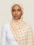 Butter Rosette Polka Modal Hijab