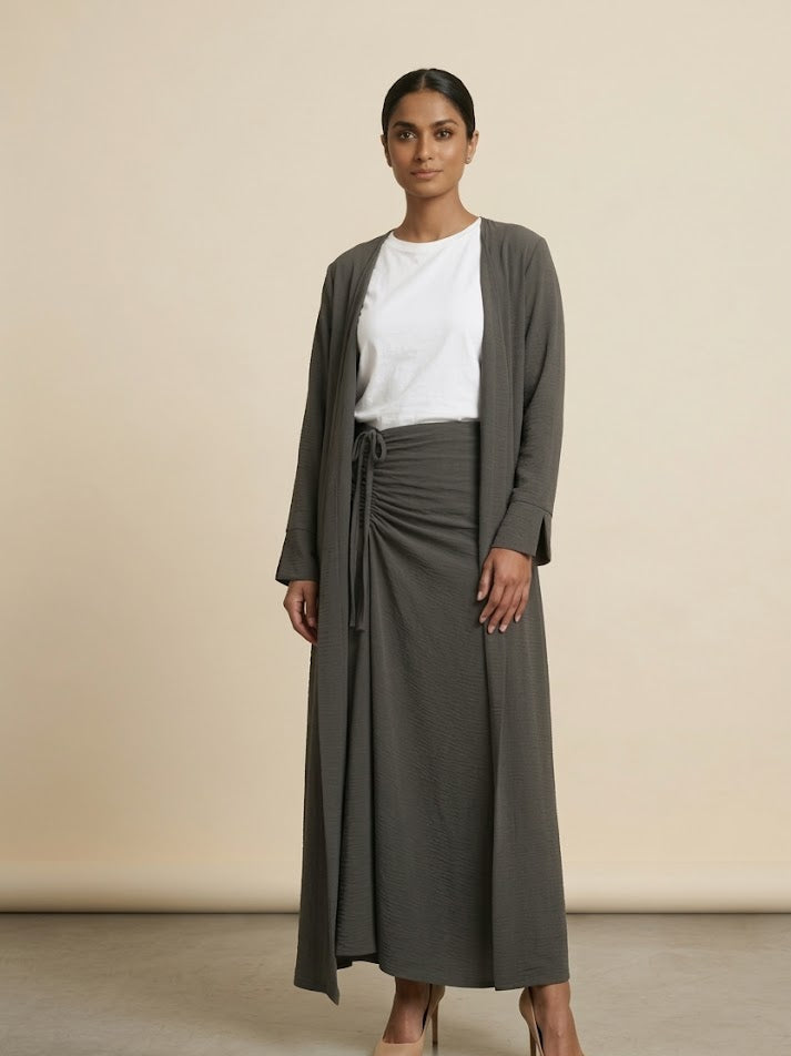 Elara Skirt -Cardigan Set (4 Colors)