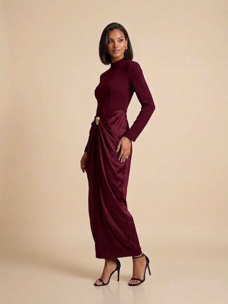 Layali Petal Dress - Black