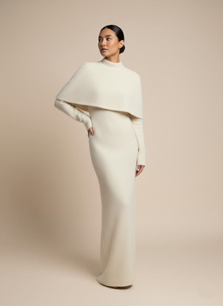 Zaina  Brushed Knit Maxi Dress Set