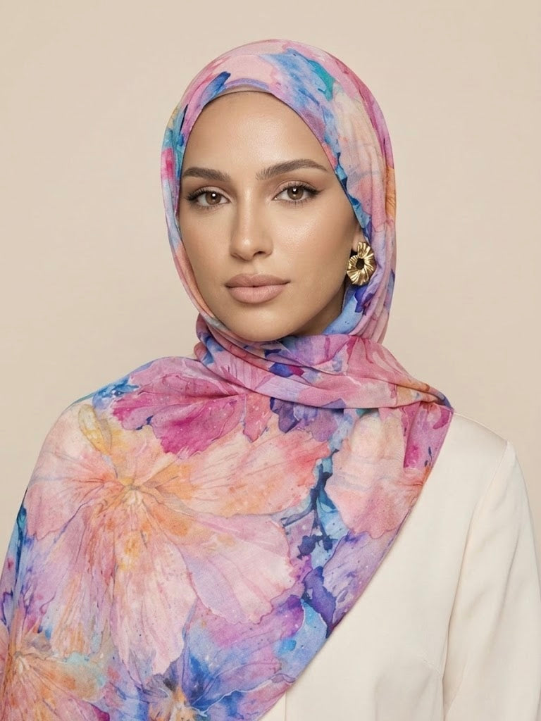 Pastel Bloom Modal Hijab