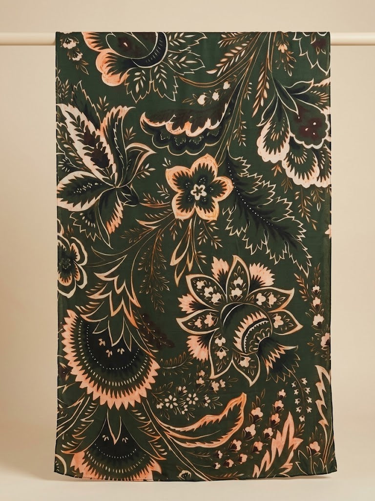 Emerald Bloom Modal Hijab