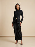 Layali Petal Dress - Black