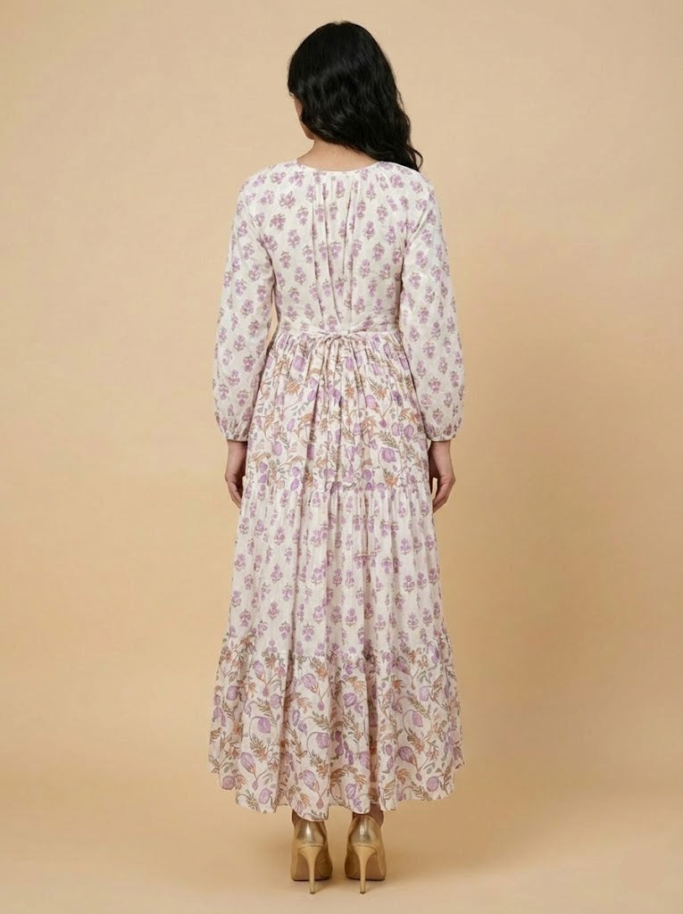 Amara Block print inspired Cotton dress