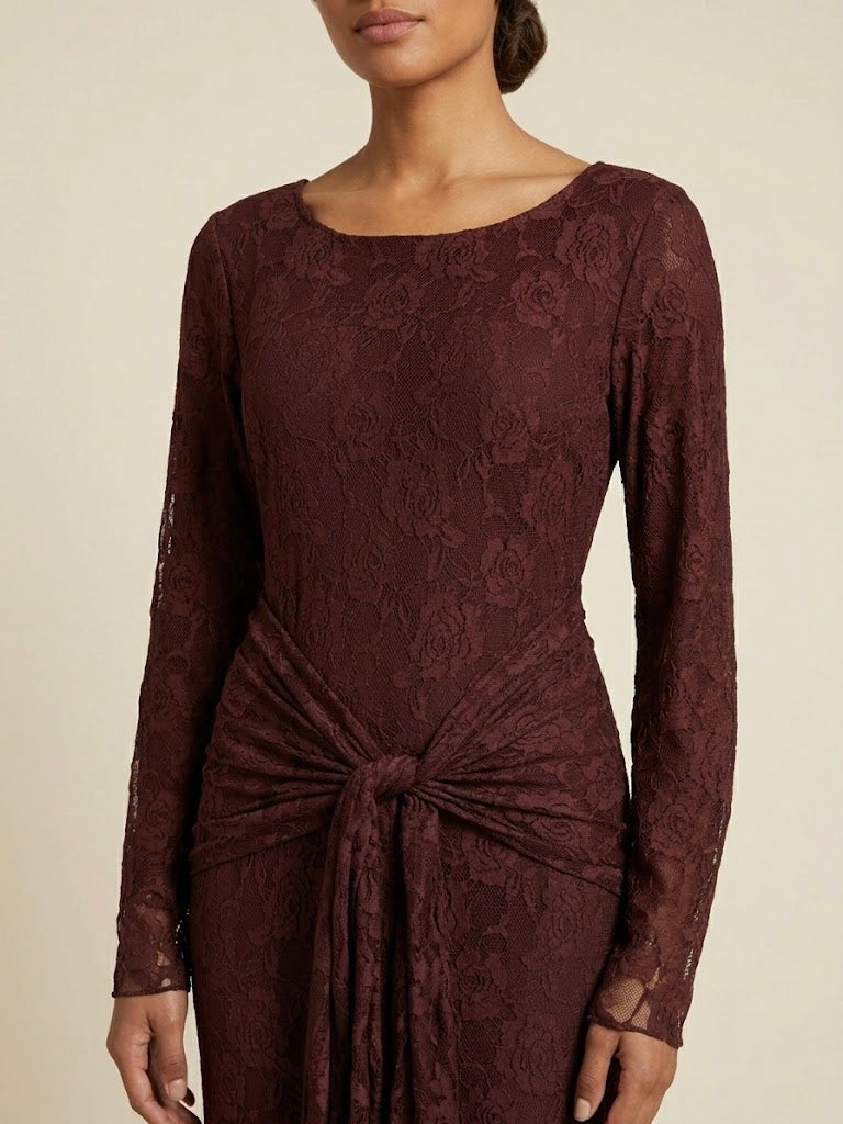 Aqeela Lace Shawl Dress