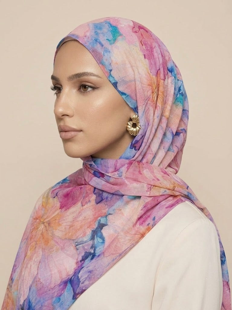 Pastel Bloom Modal Hijab