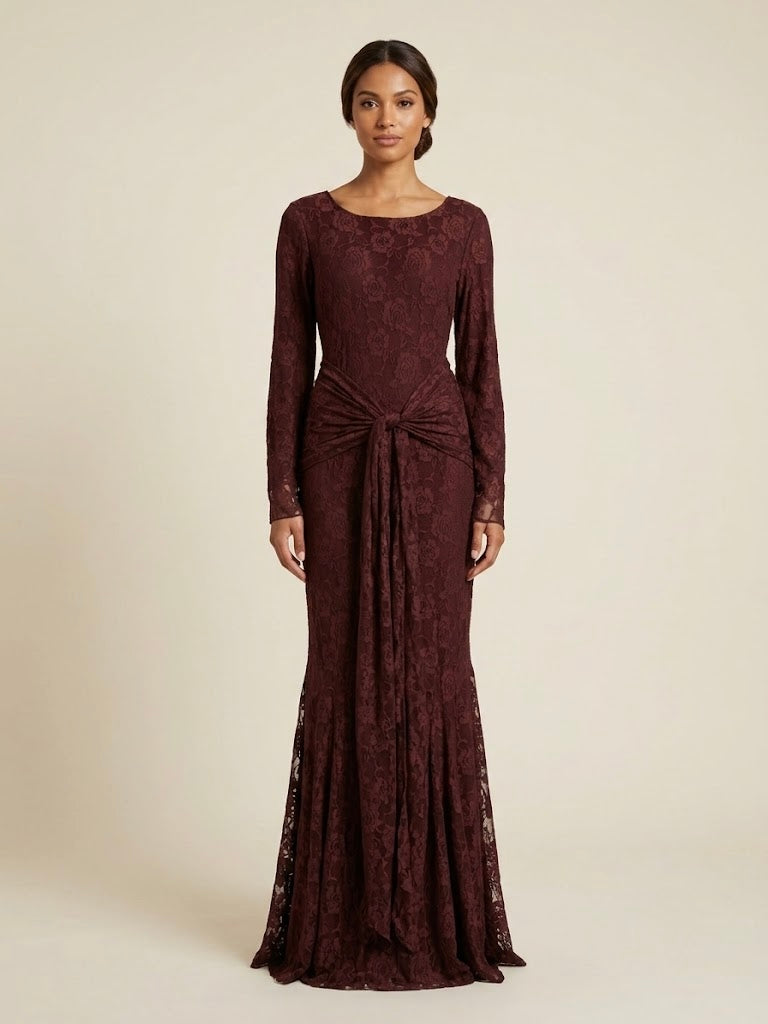 Aqeela Lace Shawl Dress