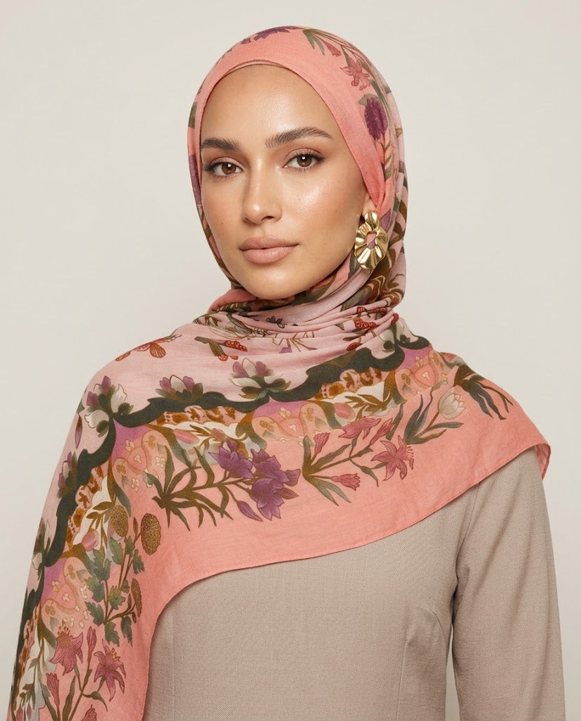 Rosewood Garden Modal Hijab