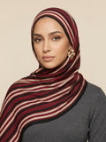 Merlot Stripe Modal Hijab