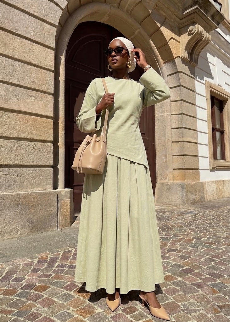 Maqboola Two piece skirt set (6 Colors)