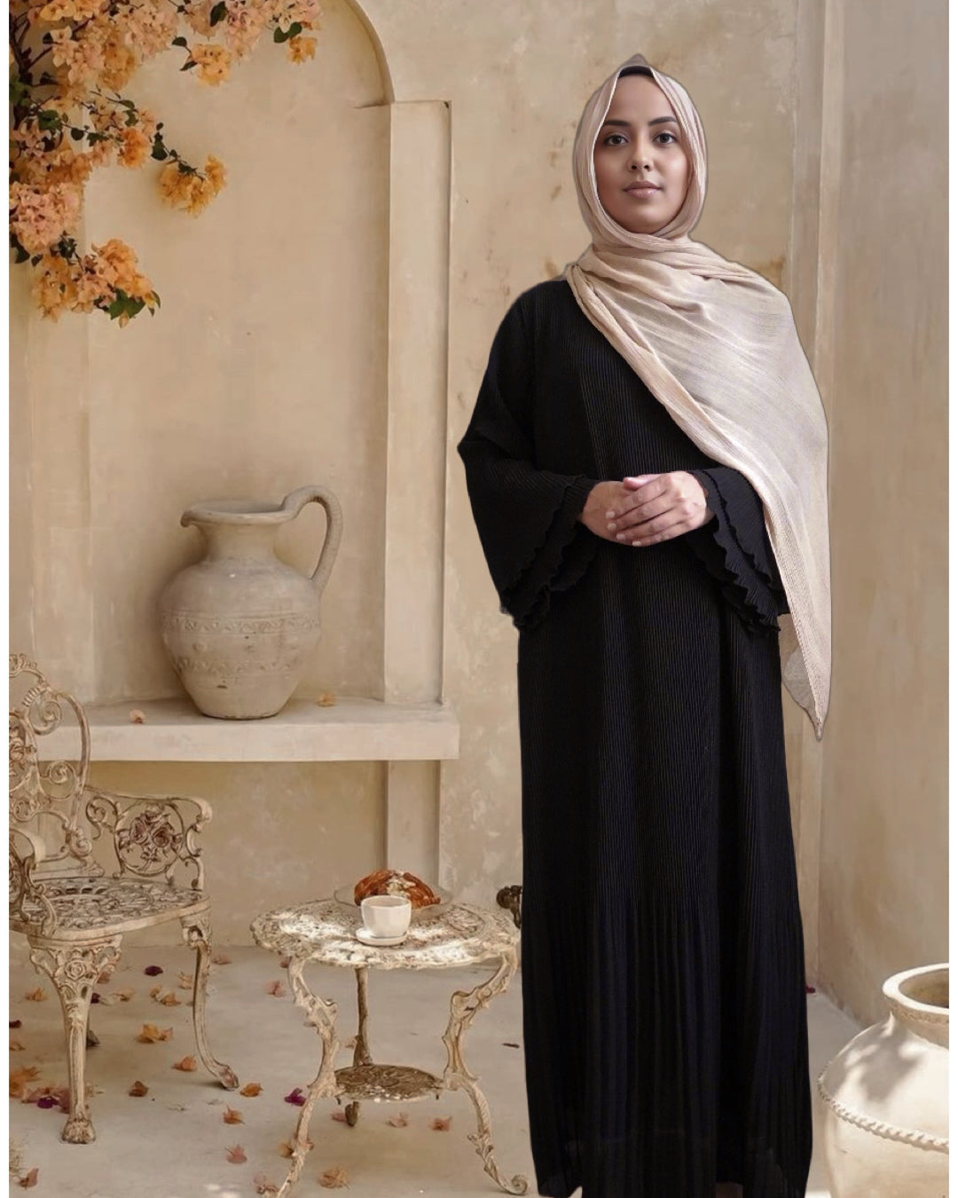 Yasmin Pleated Abaya (3 Colors)