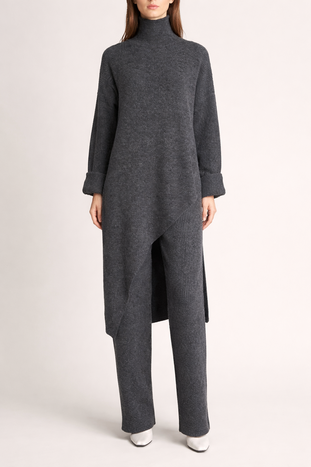 Badiyah Asymmetrical Knit Two-Piece Set (3 Colors)