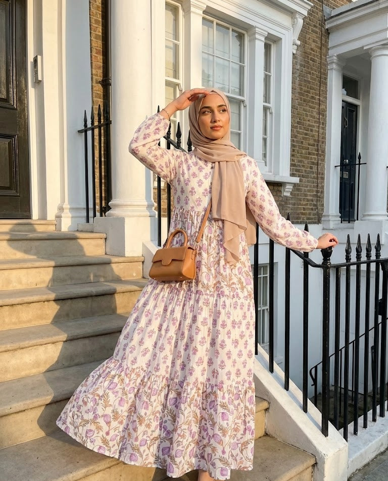 Amara Block print inspired Cotton dress