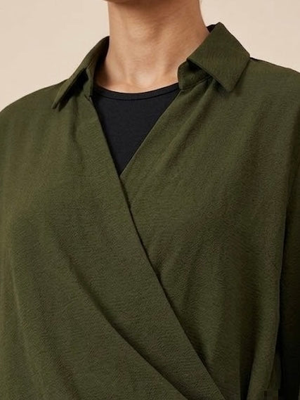 Mireya Draped Wrap Shirt