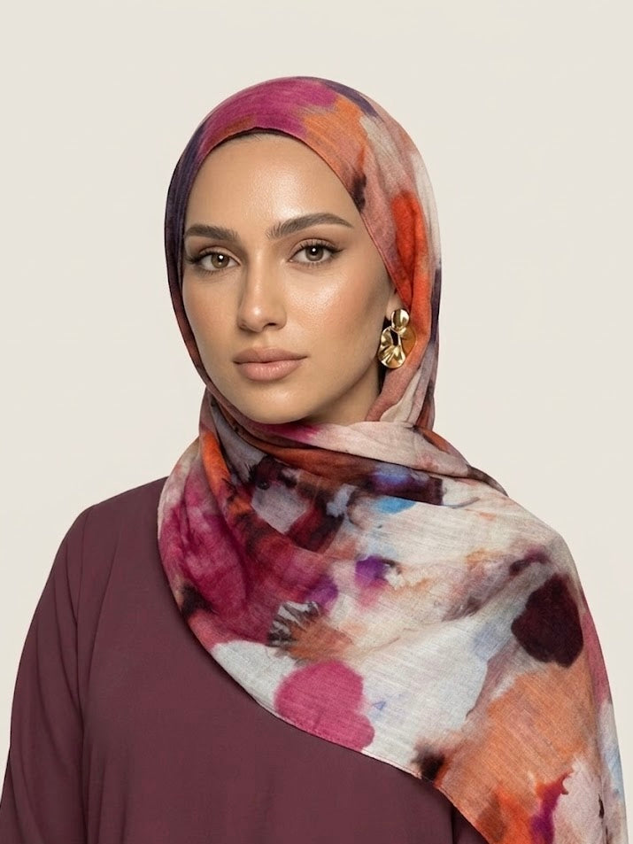 Sunset Ink Modal Hijab
