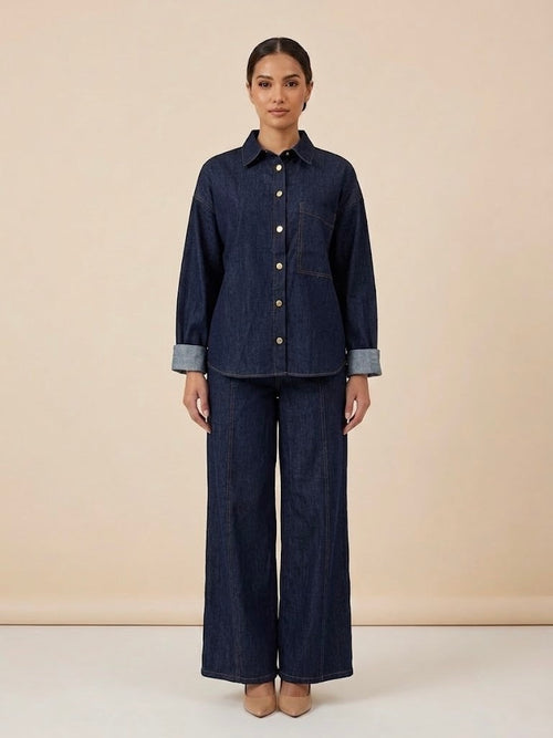 Aveline Light weight Denim Co-ord set