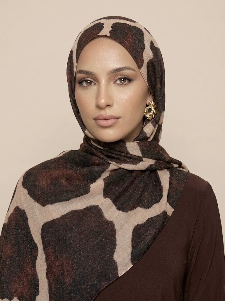 Mocha Giraffe Modal Hijab