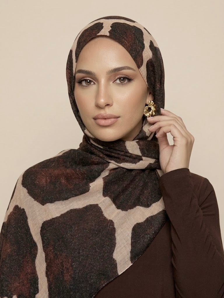 Mocha Giraffe Modal Hijab