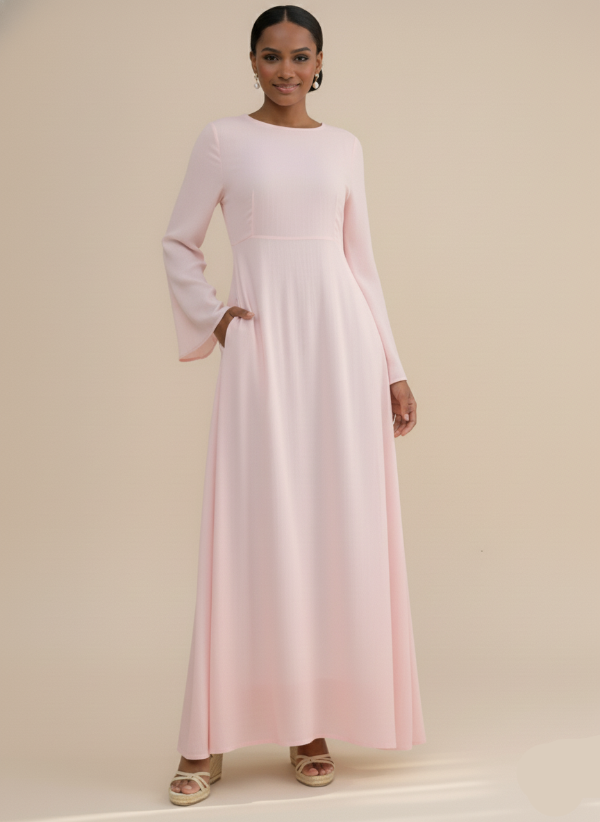Maanah linen blend dress with slip (3 Colors)