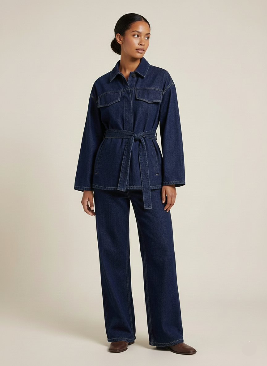 Nayla Belted Denim Co-ord Set