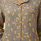 Ayla Leaf Print Cotton Pajama Set (2 Colors)