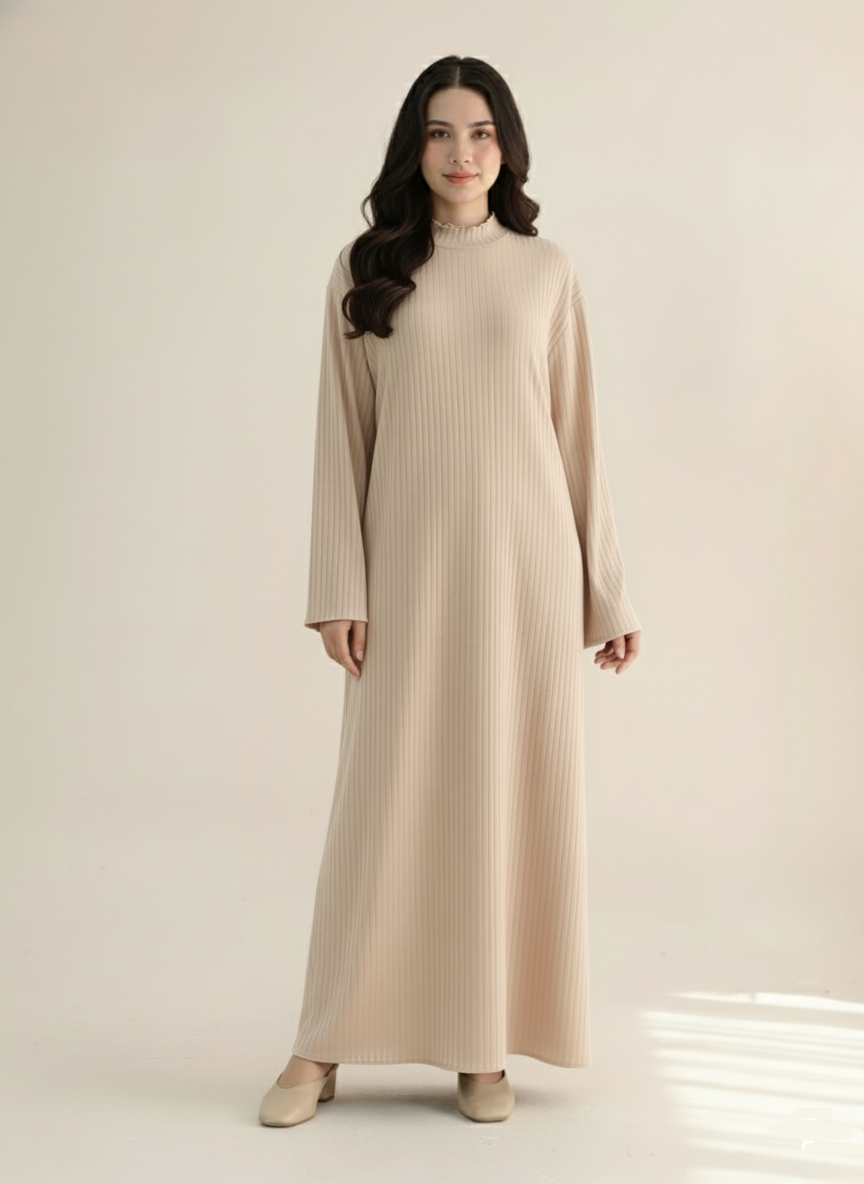 Heba Lightweight Knit Abaya Dress (8 Colors)