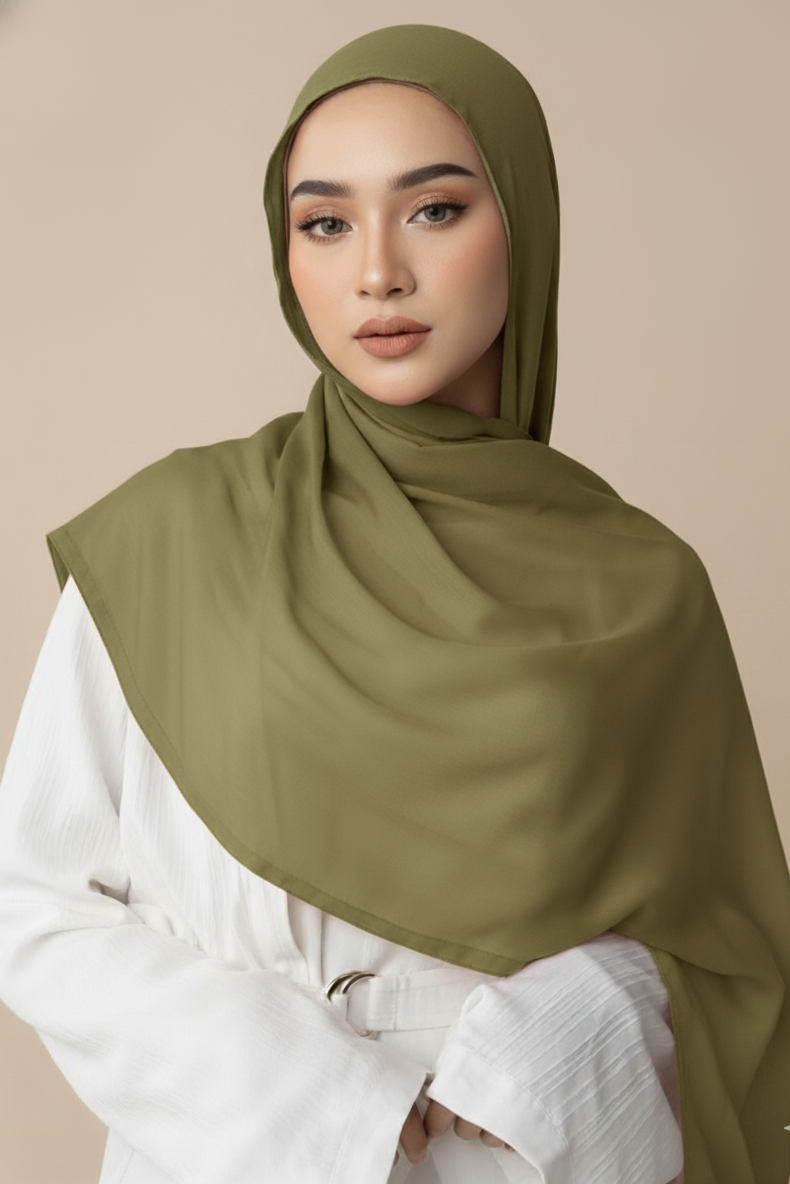 Azza Modal Hijabs Olive yellow