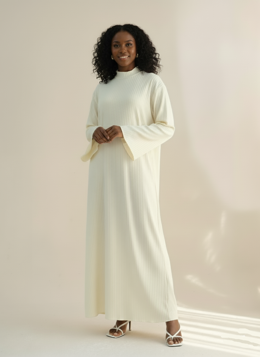 Heba Lightweight Knit Abaya Dress (8 Colors)