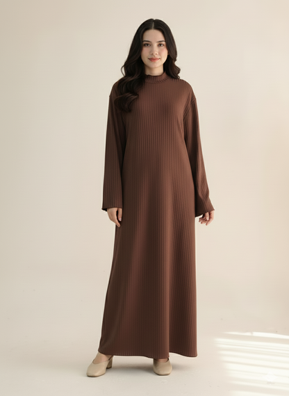 Heba Lightweight Knit Abaya Dress (8 Colors)